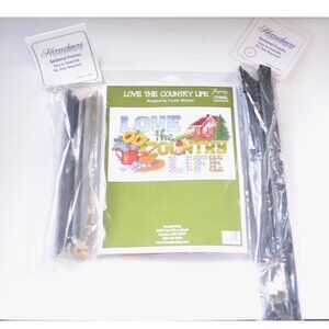 Imaginating Counted Cross Stitch Kit Love The Country Life With Frame Pieces